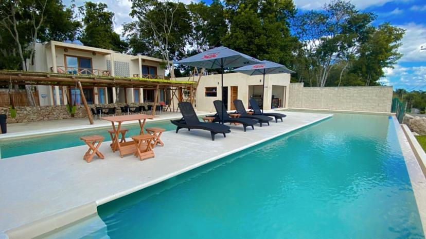 Hotel & Eco Cabanas Azul Maria בקאלאר מראה חיצוני תמונה